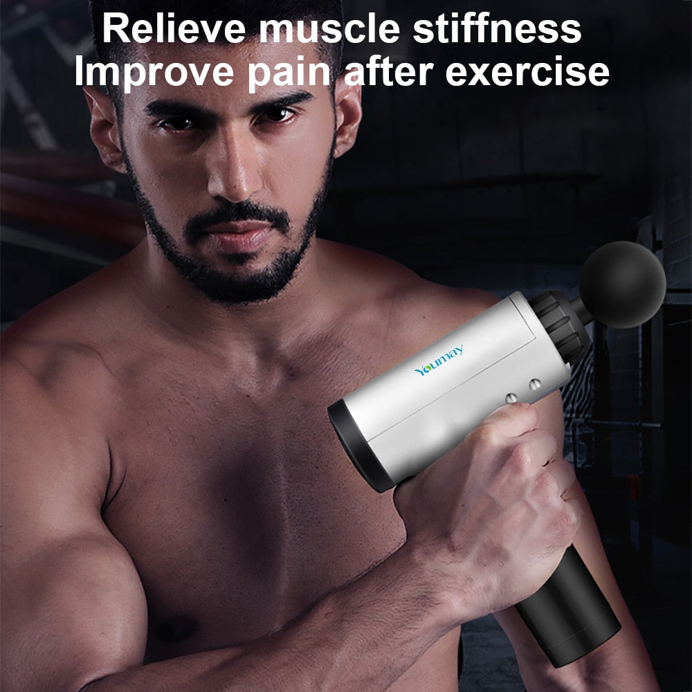 Youmay Mini Massage Gun Muscle Massager Pain Relief Fascia Gun Deep Tissue Massager Body Back Neck Relaxation Slimming Shaping