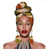 2020 fashion african headwraps+earings 2 piece sets for women bazin riche african head scarf pure cotton