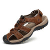 Leather sandals, cowhide men's shoes, summer new beach shoes, men's fashion slippers, large size 38-47 outdoor leisure sandals