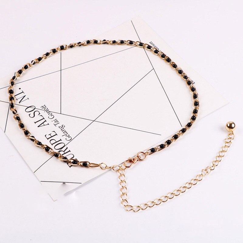 Fashion Simple Chain Belt Women Lady High Waist Gold Belts Waistband For Party Jewelry Dress Metal Chain Belt