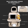 Pu Leather Pad Bag Car Seat Back Organizer Foldable Table Tray Travel Storage Bag Foldable Dining Table Car Seat Storage Bag