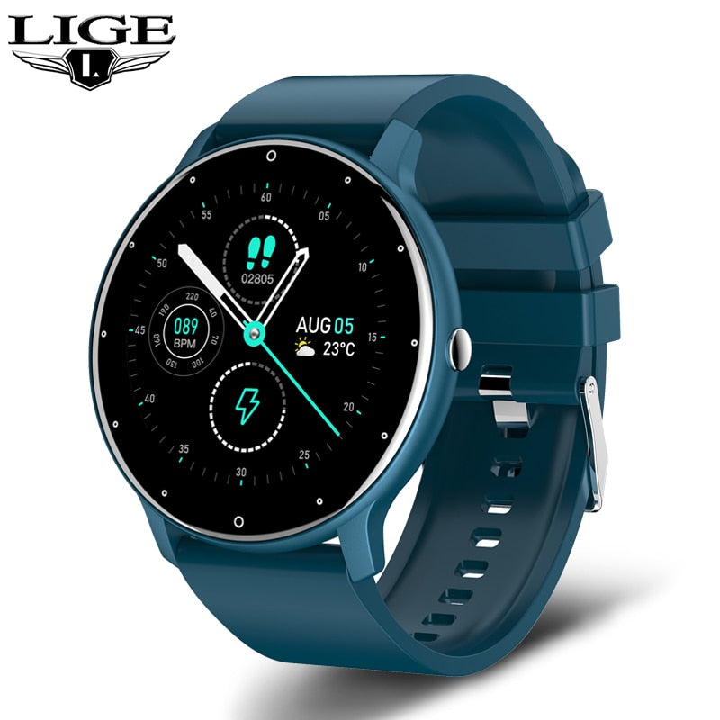 LIGE 2021 New Women Smart Watch Men Real-Time Activity Tracker Heart Rate Monitor Sports Ladies Smart Watch Men For Android IOS