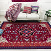 Persian Style Area Rugs Luxury Red Flower Printed Large Carpets for Living Room Bedroom Decor Tapete Kitchen Anti-Slip Floor Mat