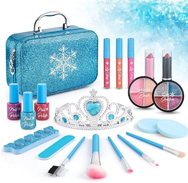 Kids Makeup Kit For Girls, Kids Play Washable Makeup Set Toys First Princess Little Girls Starter Kit Cosmetic Beauty Set Toys