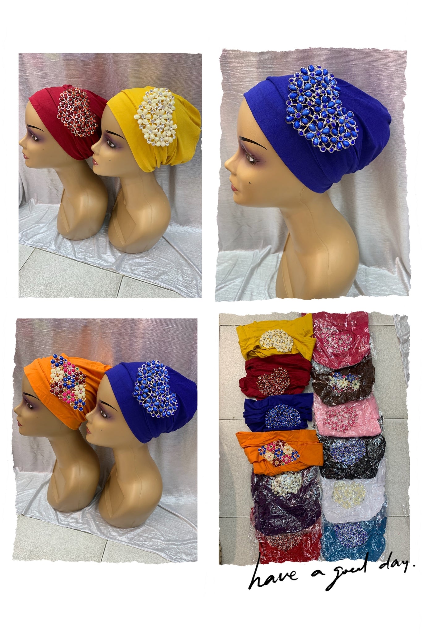 Shining Sequins Muslim Turban Cap Women Sequence Ready Female Head Wraps African Auto Gele Aso Oke Headwear Already Made Headtie