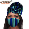 African 2 Piece for Women Headband Headwear Floral Turban Head Scarf Ladies Head Wrap Hair Accessories Match Print Mask A20H015
