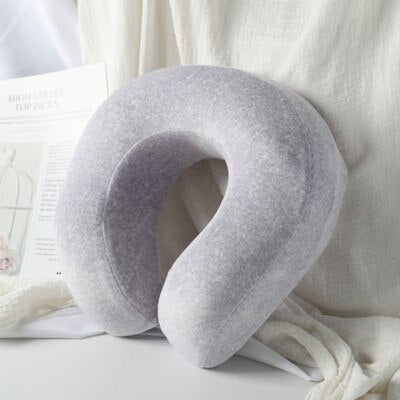 Memory foam u-shaped pillow Slow rebound Neck pillow Nap Airplane pillow travel Cartoon memory u-shaped headrest long trip