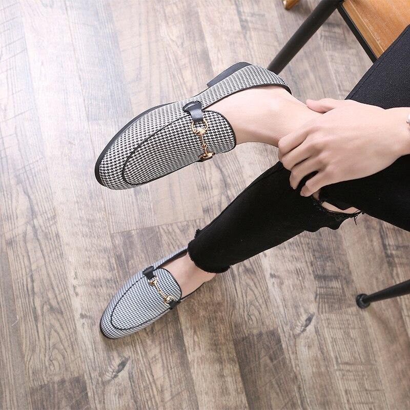 2019 new men's shoes Doudou shoes men's driving shoes a pedal tide shoes men - Surprise store