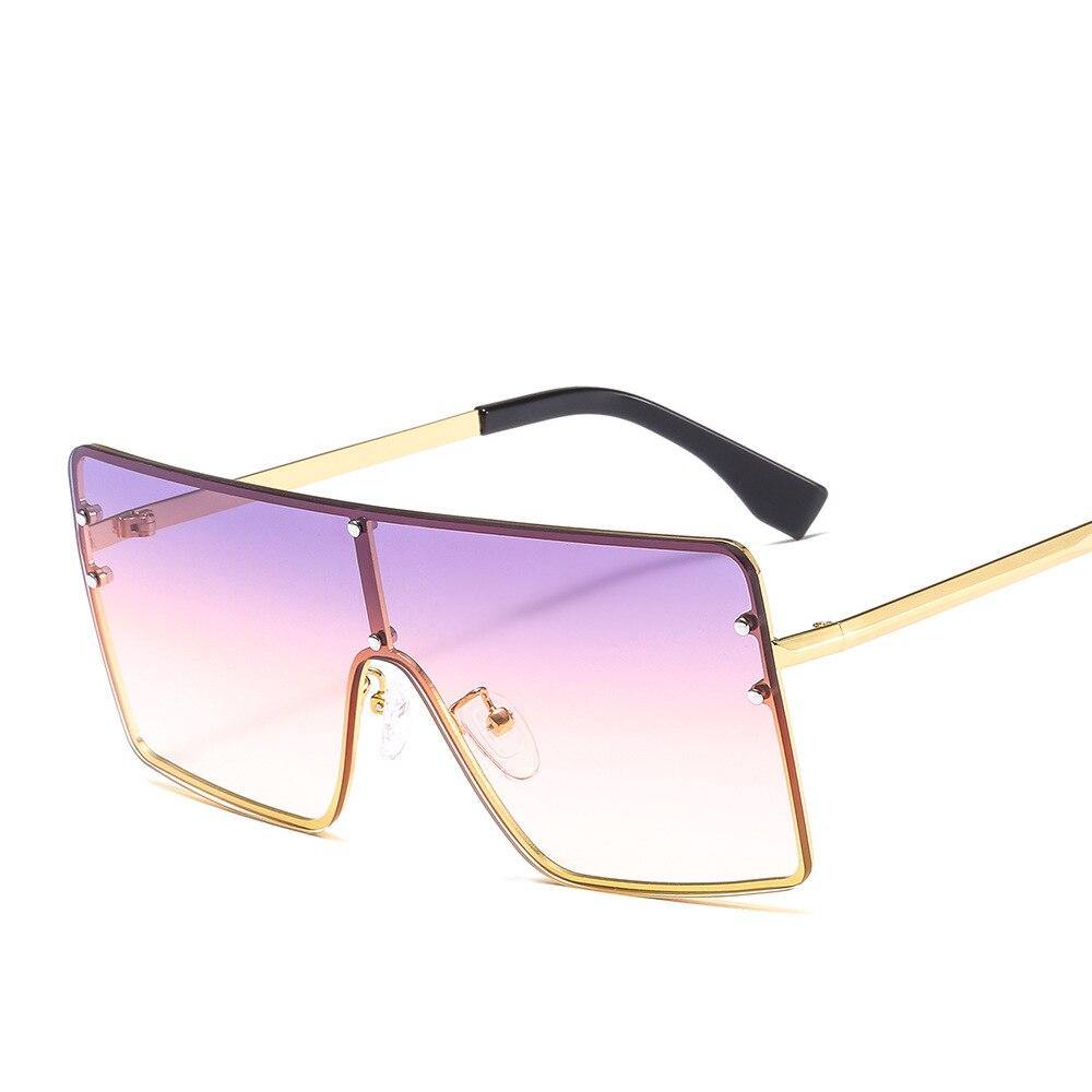 2020 Square Oversized Sunglasses Women Luxury Brand Sun Glasses Female Eyewear Plastic Frame Clear Lens UV400 Men Glasses Gafas - Surprise store