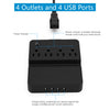 Wifi Smart Power Strip Outlets Surge Protector 4 Way AC US Electrical Plug Sockets with USB Charging Ports 5ft Extension Cord