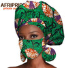 African Headwrap Earrings Hair Accessories Scarf Bonnet Ankara Wax Fabric Head Turban African Headscarf Mask Match Print A20H004