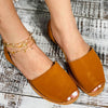 MCCKLE Summer Sandals Women Flats Female Casual Peep Toe Shoes PU Slip on Leisure Solid Sewing Footwear Two-piece Plus Size