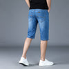 2021 Big Size Summer New Men Business Denim Shorts Fashion Casual Stretch Slim Blue Thin Short Jeans Male