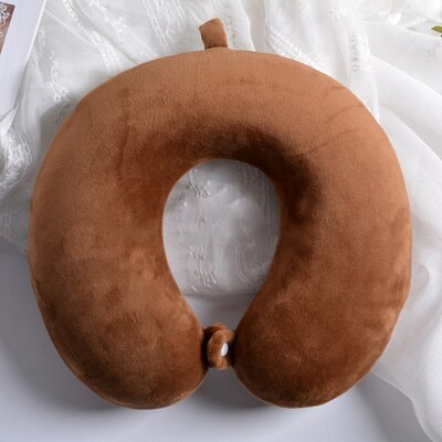 Memory foam u-shaped pillow Slow rebound Neck pillow Nap Airplane pillow travel Cartoon memory u-shaped headrest long trip