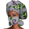 African Headwrap Earrings Hair Accessories Scarf Bonnet Ankara Wax Fabric Head Turban African Headscarf Mask Match Print A20H004