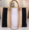2021 New Fashion Canvas Bag Striped Shoulder Bag High Quality Ladies Large Capacity Handbag Shopping Bag Luxury Brand Bag #966