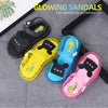 2021 NEW Boy Children LED Kids Baby Girl Light Up Luminous Sandals With Light Slippers Outdoor Summer Bear Design Yellow