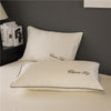 Two Side High Quality Faux Silk Pillowcases High-End Embroidery Solid Color Pillow Case Pillowcase for Healthy Sleep 48x74cm