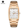 2021 WWOOR Luxury Gold Full Steel Watches Mens Square Quartz WristWatch For Men Sport Waterproof Week and Date Relogio Masculino