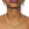 ANIID Nigeria Jewelry Sets For Women African Dubai Gold Bridal Wedding Gifts Party Ethiopian Bracelet Necklace Earrings Ring New