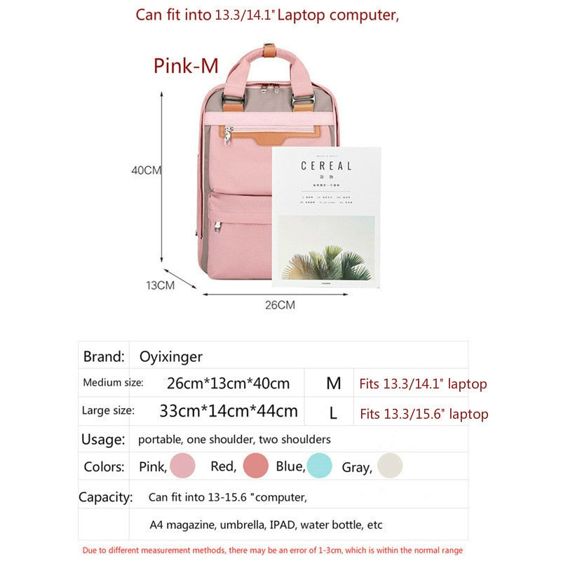 2020 New Waterproof Nylon Kids Backpack Girls For Middle School Students Travel Shoulder Backpacks Children Schoolbags Women Bag