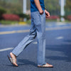 Golf Straight Pants Natural Linen Comfortable Breathable Men Summer Leisure Thin Flax Hemp Trousers Male Slim Lace-up City walk - Surprise store