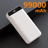99000mah Power Bank External Battery PoverBank 2 USB LED Powerbank Portable Mobile phone Charger for Xiaomi MI iphone 8 X Huawei - Surprise store