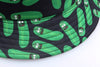 Green Pickle Rick Bucket Hats Women Girls Outdoor Beach UV Sunscreen Printed Flat Cap for Spring Summer