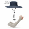 2020 New Fashion Summer Bucket Hat Cowboy Men Outdoor Fishing Hiking Beach Hats Mesh Breathable Anti UV Sun Cap Large Wide Brim