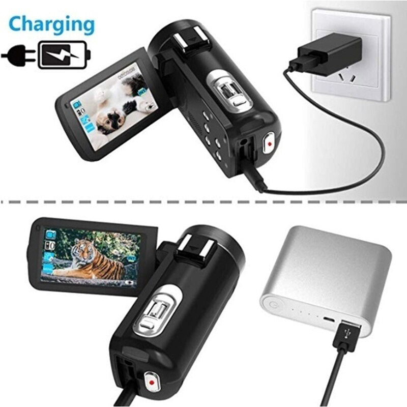 Video Camera 4K Vlogging Camcorder for Live Stream WiFi Webcam Remote Control Night Vision Touch Screen Photography Take Picture