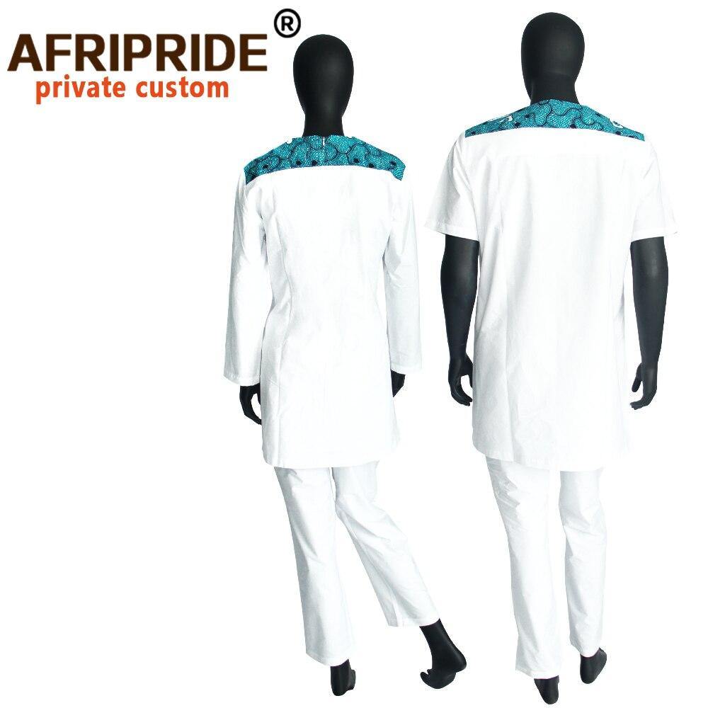 African Couple Clothing Women Suits + Men Clothing Set Dashiki Shirts Ankara Pants Print Outfits Tribal Suit AFRIPRIDE S20C001 - Surprise store