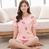 Homewear Pajamas Comfortable Girl Summer Female Cute Pijamas Women Sleepwear Lovely Home Suits Pyjama Short Sleeve Pajamas Set