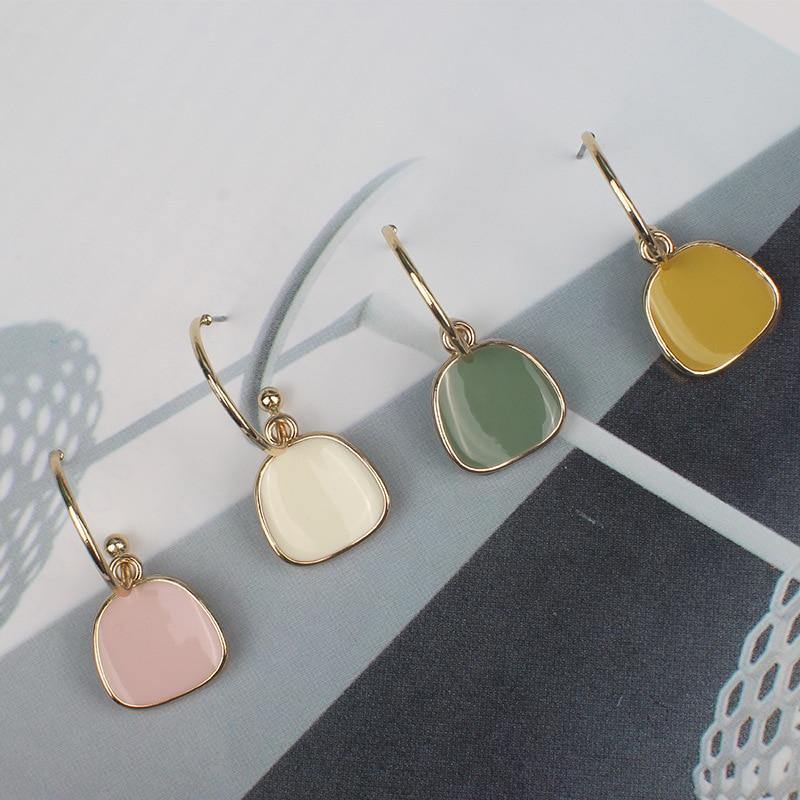 Manxiuni 2020 new ladies earrings fashion Simple earrings pendant acrylic metal earrings women's party dating jewelry - Surprise store