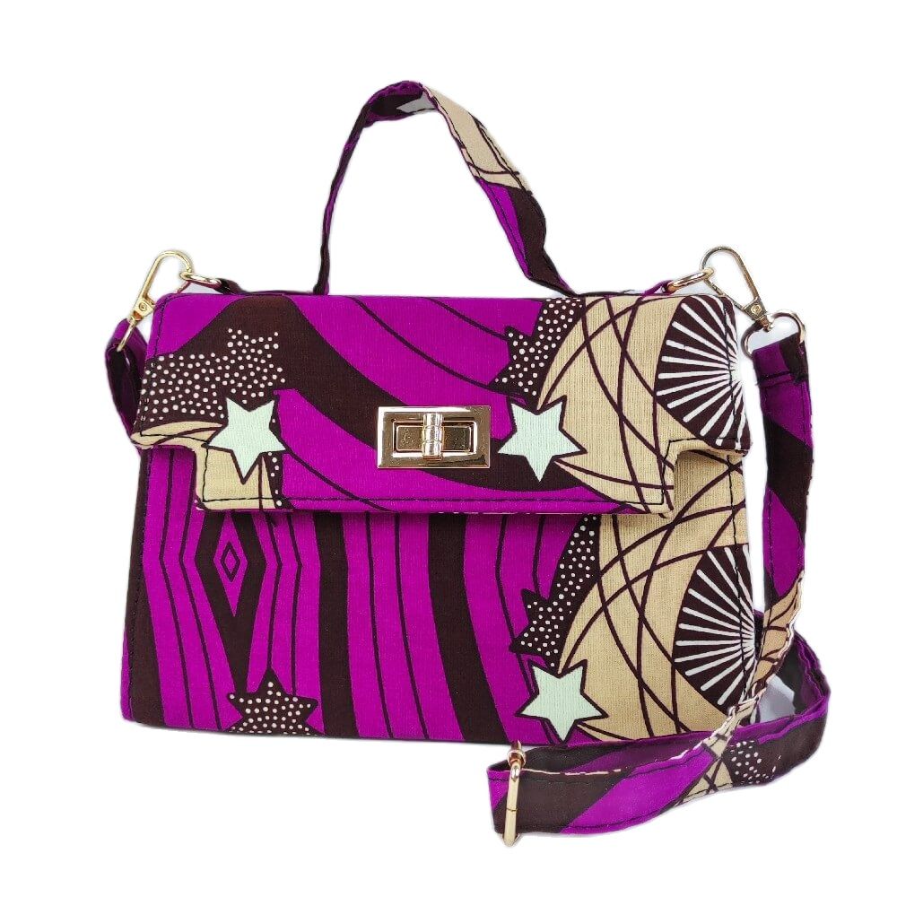 African bag Inclined Shoulder bag High Quality wax material Traditional Ankara Bag Cotton Wax Print material for Woman Bag