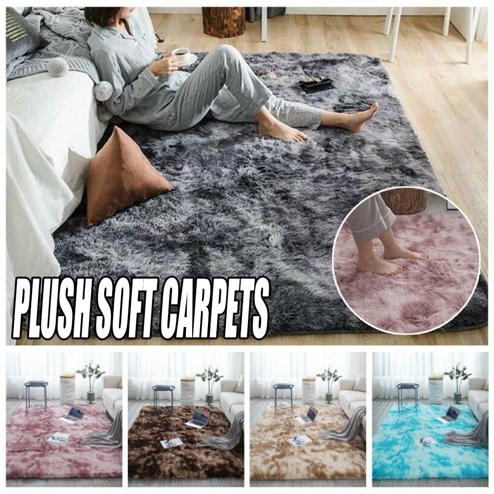 50X80cm/60X120cm Tie Dyeing Plush Soft Carpets Ultra Soft Modern Area Rugs Nursery Rug Home Room Plush Carpet Decor
