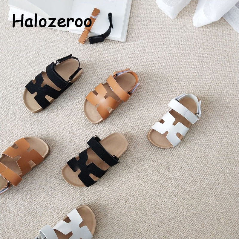Summer Kids Beach Sandals Baby Girls Black Slip On Shoes Children Casual Sandalias Toddler Brand Shoes Boy Outdoor Fashion Mules