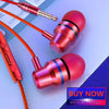2021 Stereo Bass Headphone In-Ear Universal 3.5MM Wired Earphones Metal HIFI Earpiece with MIC for Xiaomi Samsung Huawei Phones