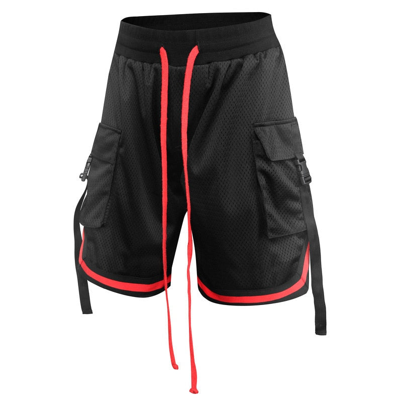 Mens Joggers Shorts Men Summer Gyms Quick Dry Short Pants Mesh Hip Hop Streetwear Male Bottoms Fitness Bodybuilding Men Shorts
