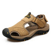 Leather sandals, cowhide men's shoes, summer new beach shoes, men's fashion slippers, large size 38-47 outdoor leisure sandals