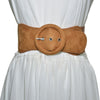 Women's Fashion Suede Elasticated Belt Down Jacket Wide Belt Good Matching lady's Dress Pin Buckle Girdle Buckle Soft waistband