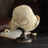 100%Raffia Bow Sun Hat Wide Brim Floppy Summer Hats For Women Beach Dome Bucket Hat Shade Hat - Surprise store