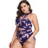 Swimsuit ladies large size one-piece sexy push high bra beach swimsuit Brazil print swimming bikini set Tankini swimsuit Brazili