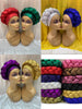 Shining Sequins Muslim Turban Cap Women Sequence Ready Female Head Wraps African Auto Gele Aso Oke Headwear Already Made Headtie