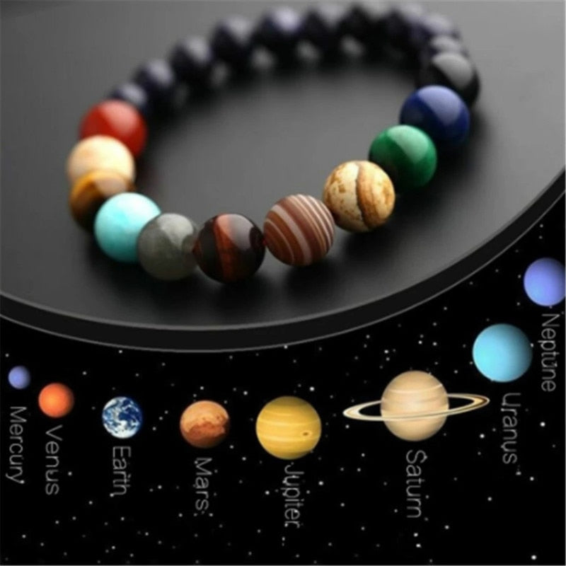 2021 Universe Solar System Bracelet for Women Men 7 Chakra Bracelets Jewelry Eight Planets Bracelet Gift for Her Gift for Him