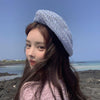 2021 Summer Beret Hats For Women Flat Cap Knit Hollow lace beret Hats Lady Girl Berets Hat Bone Female Tocas Painter Hat sun cap - Surprise store