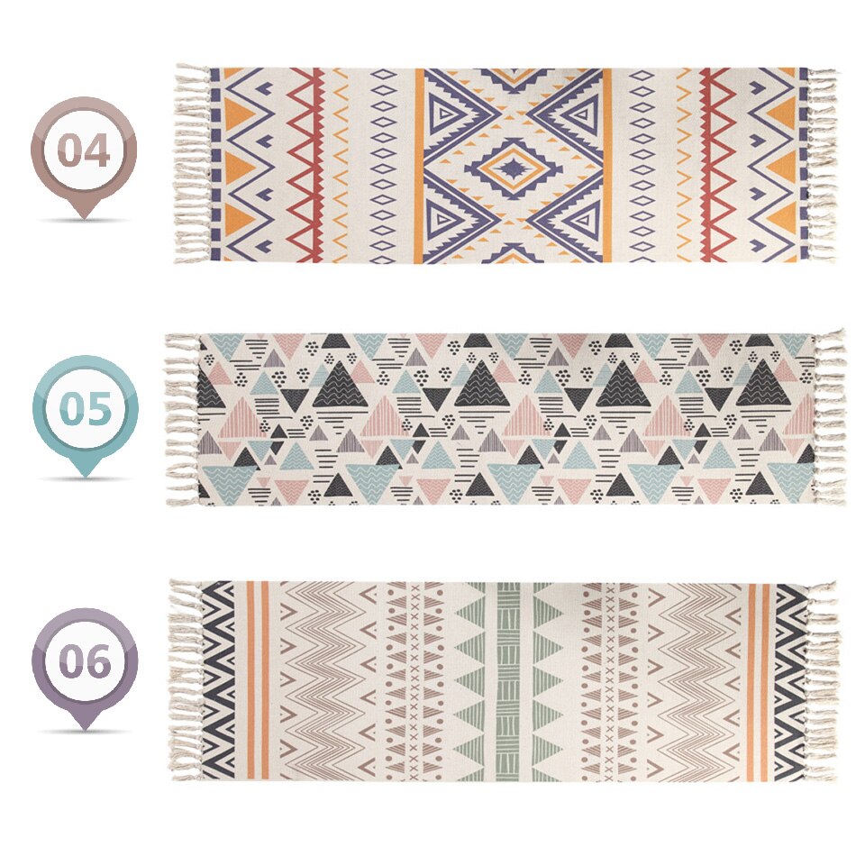 Rugs And Carpets For Home Living Room Bedroom Carpet Modern Area Rug Cotton Woven Boho Rug Soft Carpet Kids Floor Washable Tapis