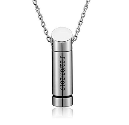 Stainless Steel 3 Colors Cremation Jewelry Ash Urn Necklace Pendant For Men Hip Hop Male Gifts