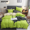 JDDTON New Fashion Double sided Useful Bed Sheet Set 4Pcs Simple Style Bedding Set Solid Color Bed Sheet Set BE135