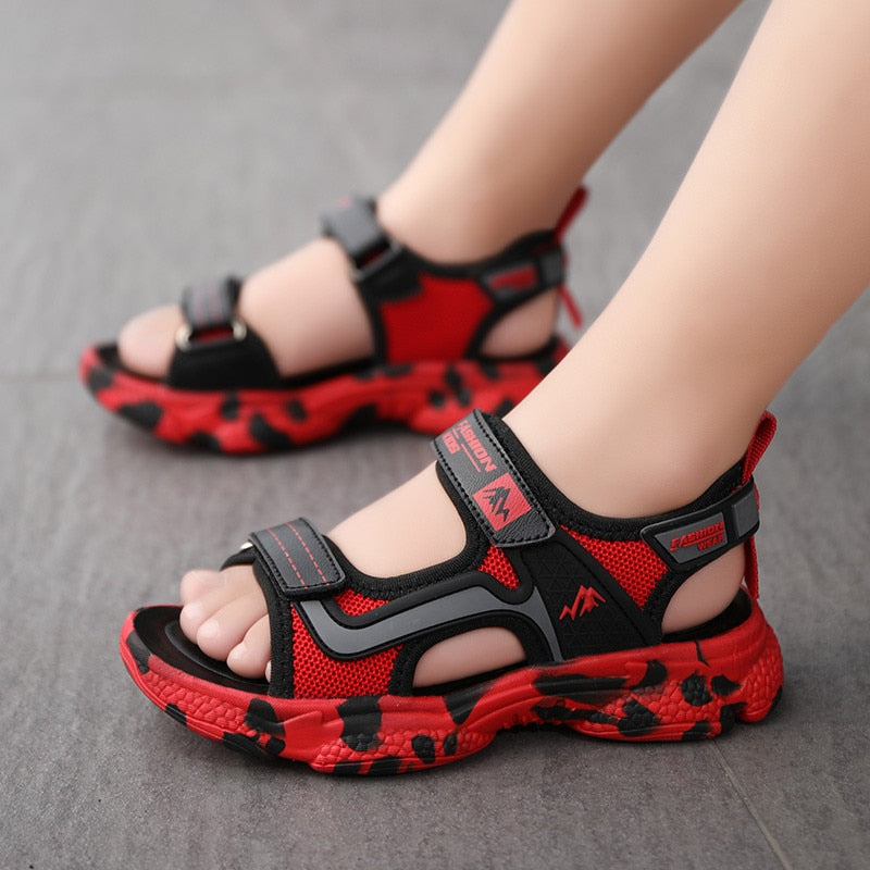 CAGILKZEL New 2020 Summer Kids Sandals Fashion Sandalias Childrens Shoes Non-slip Soft Bottom Leather Boys Sandals for Children