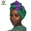 2020 African New Fashion Headwrap Women Cotton Wax Fabric Traditional Headtie Scarf Turban pure Cotton Wax AFRIPRIDE S001